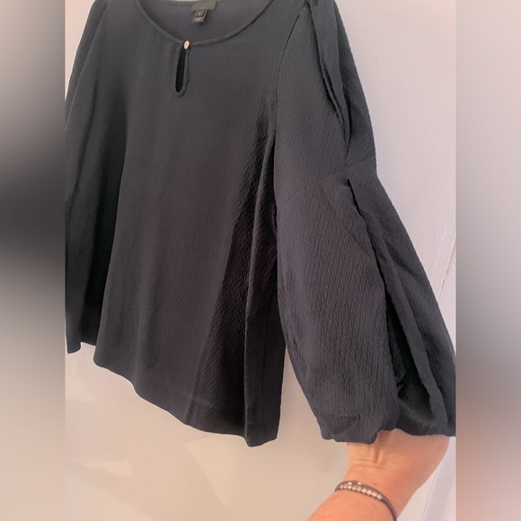 JCrew Collection blouson sleeve Birdseye weave Blouse 8 - Picture 3 of 6